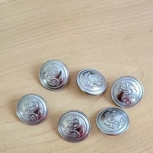 Military Navy Silver Anchor Buttons -6
